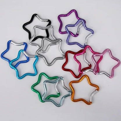 Carabiner Hooks - 10 pieces - Multicolour - Climbing Hook Clips - Camping Accessory Clips - Outdoor - Hiking V1259-DP01-BO-46