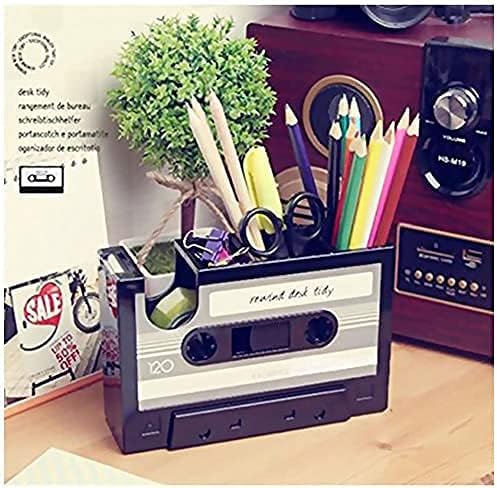 Retro Cassette Tape Pencil Holder - Multifunctional Pencil Holder - Creative Desk Organizer - Pencil Holder V1259-DP01-BO-462