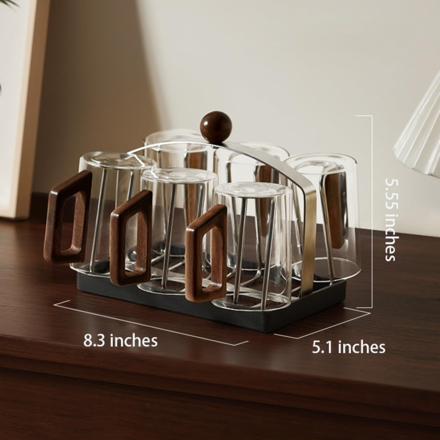 Stainless steel holder - sturdy and dries quickly - removable drip tray - suitable for coffee V1259-DP01-BO-467