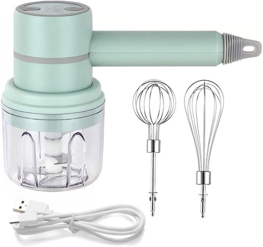Handheld cordless electric blender - comes with 3 accessories - portable multi-functional food blender - can V1259-DP01-BO-474