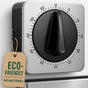 Kitchen Timer - Mechanical Egg Timer - Battery-Free - 100% Mechanical Kitchen Clock - Stainless Steel Housing V1259-DP01-BO-479