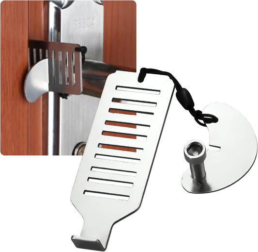 Doorstop - Portable door lock - Travel doorstop - Universal quick-install lock - Emergency lock - Child-safe V1259-DP01-BO-49