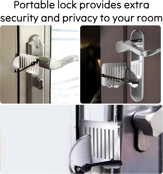 Doorstop - Portable door lock - Travel doorstop - Universal quick-install lock - Emergency lock - Child-safe V1259-DP01-BO-49