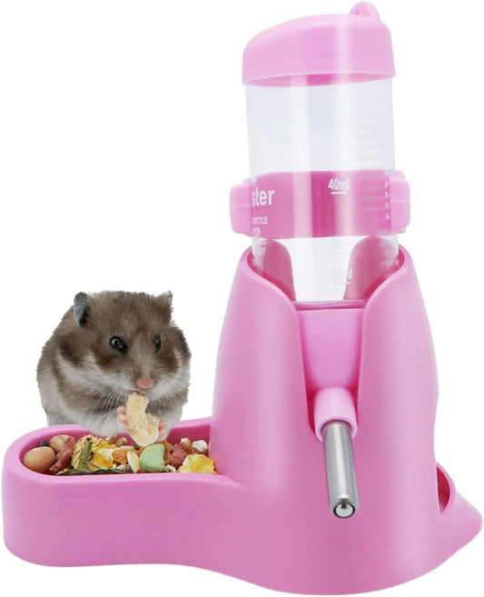 Water bowl for small animals - 3-in-1 hanging water bottle for hamsters - Automatic pet water bowl with stand V1259-DP01-BO-492