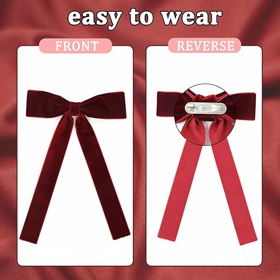 Western String Ties for Men Velvet Western Colonel Bolo Bow Tie Solid Color Clip On Bowtie for Wedding Cosplay V1259-DP01-BO-509