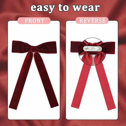 Western String Ties for Men Velvet Western Colonel Bolo Bow Tie Solid Color Clip On Bowtie for Wedding Cosplay V1259-DP01-BO-509