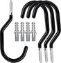 Heavy Duty Bike Hooks - 4-pack - Garage - Ceiling - Wall - Screw Mount - Bike Rack - Bicycle Storage and V1259-DP01-BO-51