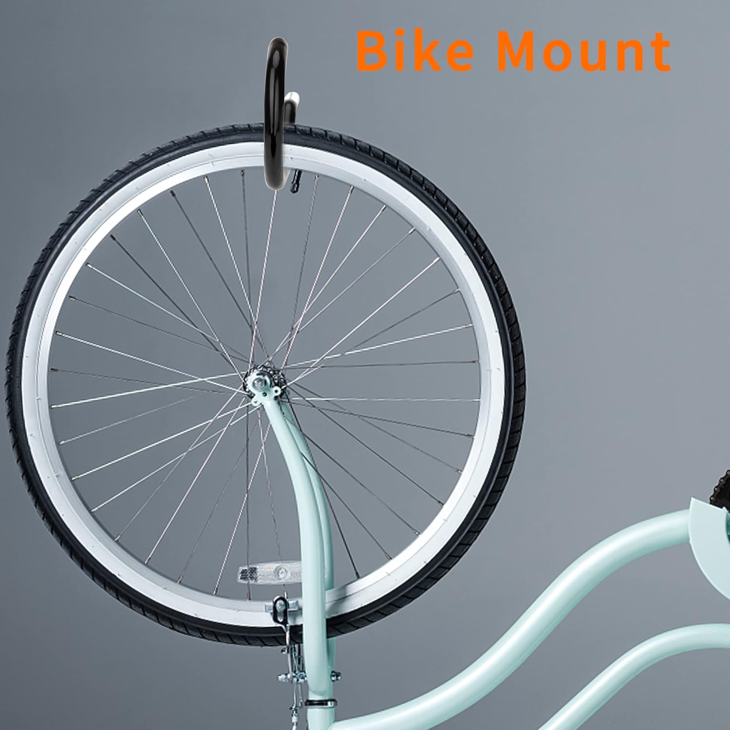 Heavy Duty Bike Hooks - 4-pack - Garage - Ceiling - Wall - Screw Mount - Bike Rack - Bicycle Storage and V1259-DP01-BO-51