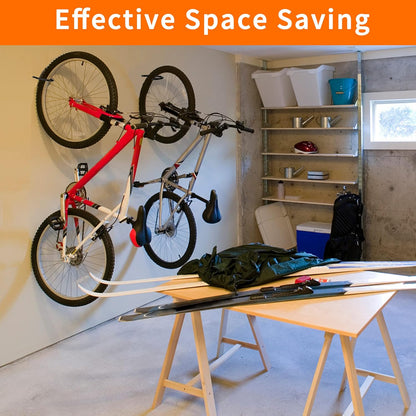 Heavy Duty Bike Hooks - 4-pack - Garage - Ceiling - Wall - Screw Mount - Bike Rack - Bicycle Storage and V1259-DP01-BO-51