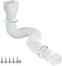 White single gutter extension - Flexible design - Gutter extension - Gutter connector - Rainwater drainage - V1259-DP01-BO-516