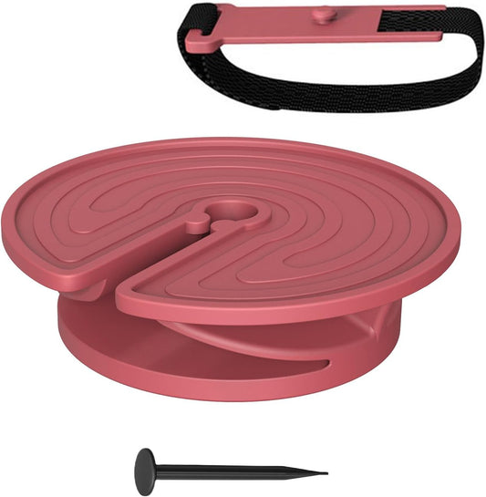 Outdoor wine glass holder - with adjustable strap - silicone material - red glass holder with steel - V1259-DP01-BO-520