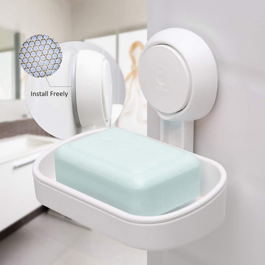 Shower soap dish, load capacity up to 3 kg, bathroom, soap dish with suction cup, wall-mounted, waterproof, V1259-DP01-BO-532