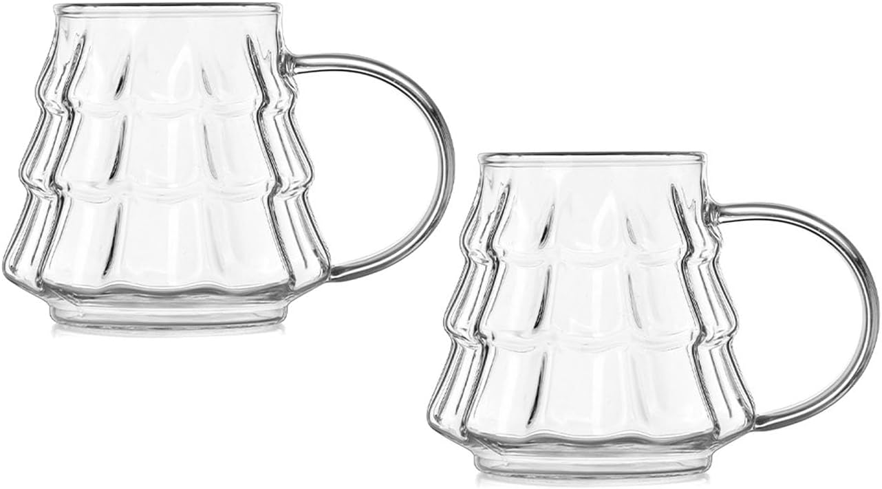 Tree-shaped transparent glass coffee cup - Tree-patterned glass tea cup - Household juice cup - Milk cup with V1259-DP01-BO-540