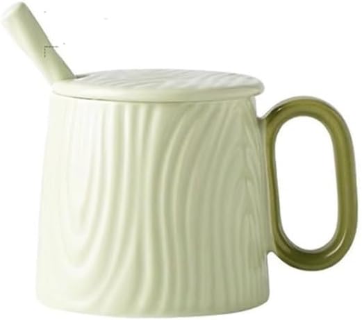 Ceramic mug for home - 8.4 oz plain coffee/tea mug - Dopamine Mood - Coffee mug for reading/studying (green) V1259-DP01-BO-542