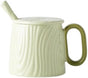 Ceramic mug for home - 8.4 oz plain coffee/tea mug - Dopamine Mood - Coffee mug for reading/studying (green) V1259-DP01-BO-542