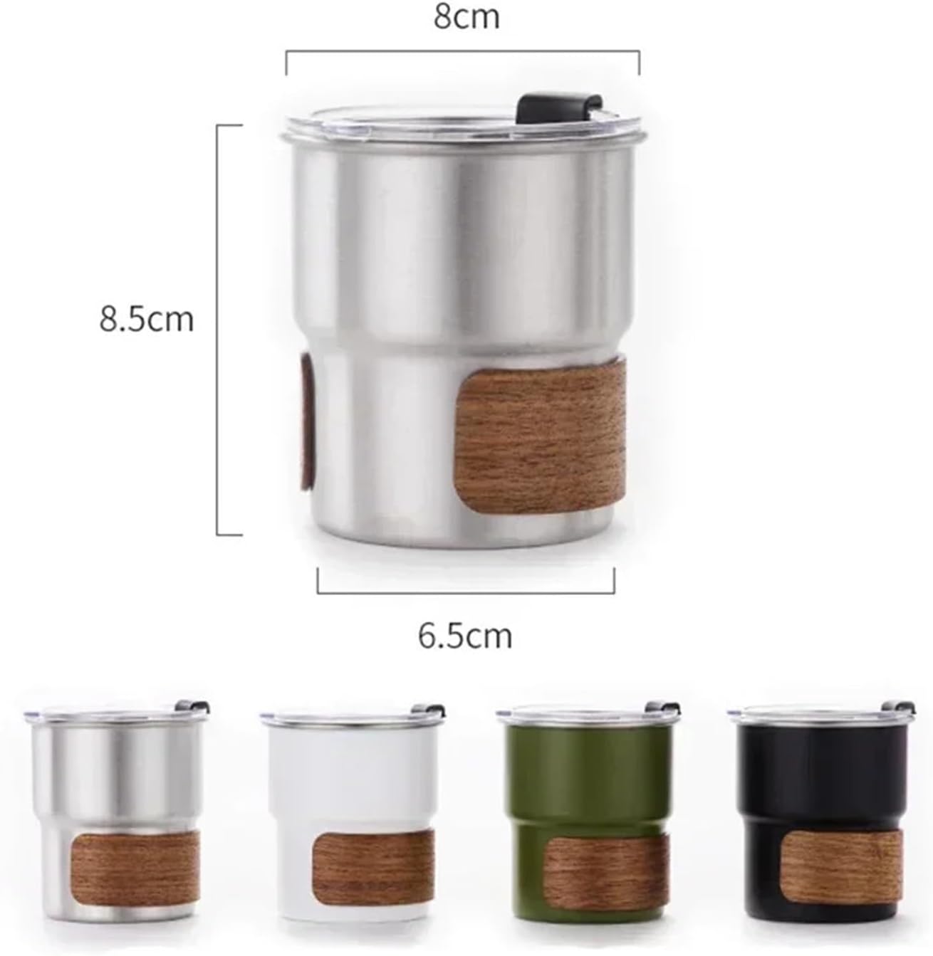 304 Stainless Steel Portable Coffee Pot - with Handle and Lid - Insulated - Suitable for Outdoor Camping - V1259-DP01-BO-544