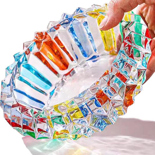 Kristallen ashtray - Cigarette ashtray holder - Office decoration for home/office - Antique hand-painted V1259-DP01-BO-549
