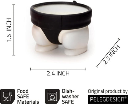 Egg Cup Holder - Egg Cup Holder (2-pack) | Egg Cups for soft-boiled and hard-boiled eggs - Fun sumo design - V1259-DP01-BO-562
