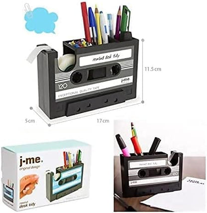 Retro Cassette Tape Pencil Holder - Multifunctional Pencil Holder - Creative Desk Organizer - Pencil Holder V1259-DP01-BO-568