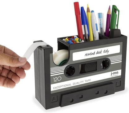Retro Cassette Tape Pencil Holder - Multifunctional Pencil Holder - Creative Desk Organizer - Pencil Holder V1259-DP01-BO-568