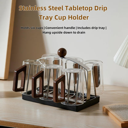 Stainless steel holder - sturdy and dries quickly - removable drip tray - suitable for coffee V1259-DP01-BO-581