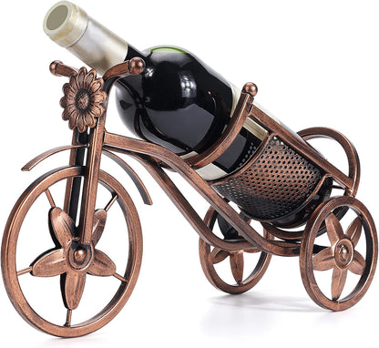 Floating wine rack - Wine rack with stainless steel chain - Metal table wine rack - Silver freestanding table V1259-DP01-BO-587