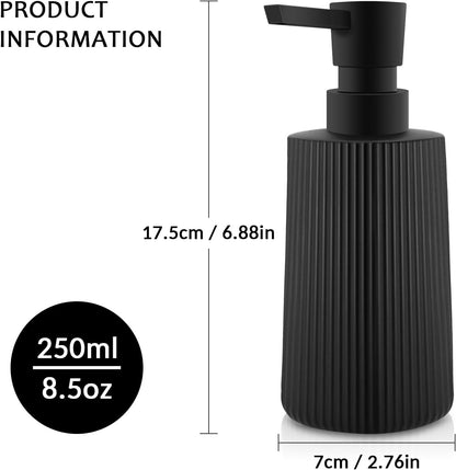 Soap Dispenser - Black Soap Dispenser for Detergent - Kitchen Soap Dispenser - With Press Dispenser - V1259-DP01-BO-597