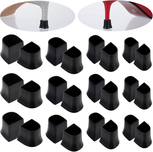Heel protectors - U-shaped - 4 sizes - Black - 12 pairs - Non-slip - Sound-dampening - Heel protection - Heel V1259-DP01-BO-62