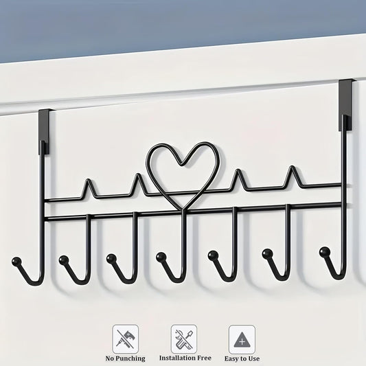 Overdoor Hooks - No-Drill Clothes and Hat Hangers - Door Hooks - Can hang jackets, towels, bags, bathrobes, V1259-DP01-BO-621