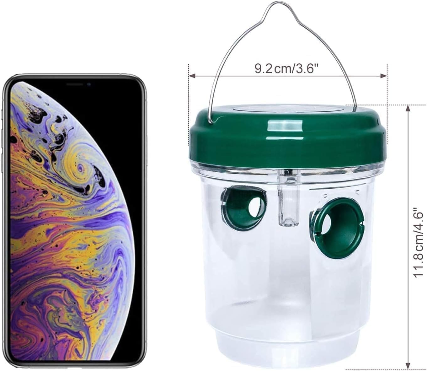 2-pack solar-powered wasp traps - Hanging wasp traps for outdoors - Suitable for wasps, hornets, bumblebees, V1259-DP01-BO-628
