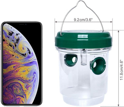 2-pack solar-powered wasp traps - Hanging wasp traps for outdoors - Suitable for wasps, hornets, bumblebees, V1259-DP01-BO-628