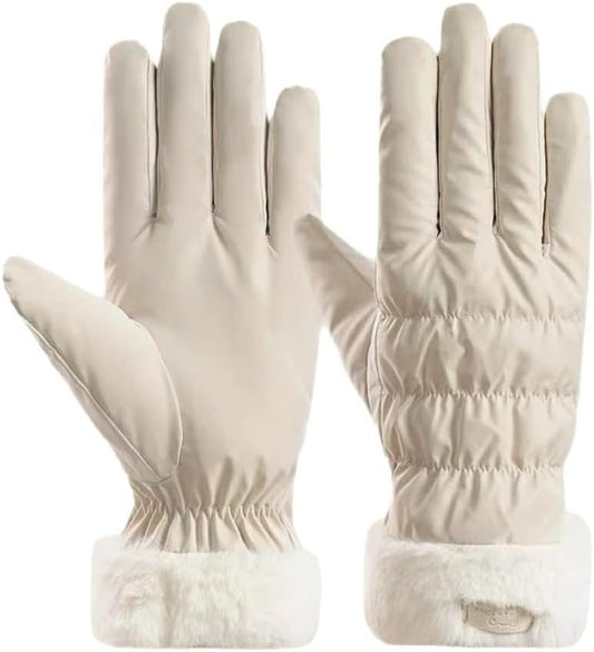 Warm winter gloves for women - windproof and snowproof gloves - thickened and fleece-lined gloves - gloves V1259-DP01-BO-637