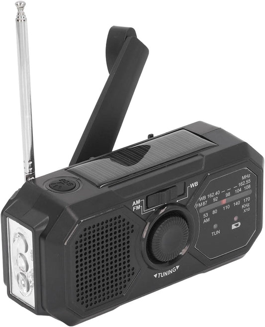 Noodradio - Solar-powered emergency radio, hand-operated - AM/FM/weather radio - With torch - SOS alarm V1259-DP01-BO-649