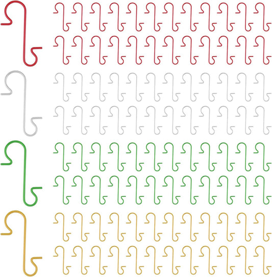 Haken - 4 colours - 200 pieces - Christmas decoration hooks - Stainless steel Christmas decorations - Art - V1259-DP01-BO-66