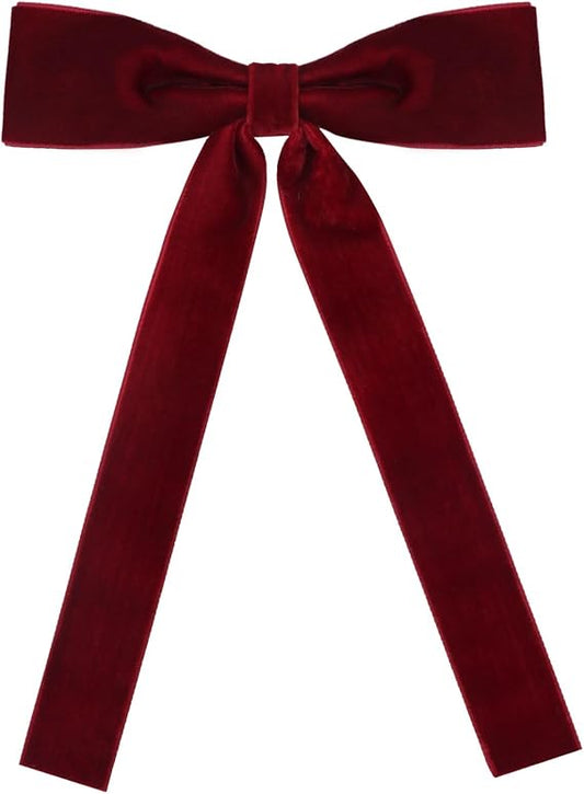 Western String Ties for Men Velvet Western Colonel Bolo Bow Tie Solid Color Clip On Bowtie for Wedding Cosplay V1259-DP01-BO-673