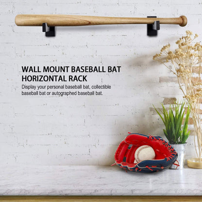 Display standard - Black - Baseball bat display standard - Baseball bat holder - Wall mounting - Horizontal V1259-DP01-BO-72