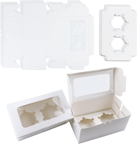 Cupcakedozen - With paper - 30 pieces - with 2 paper holders - Cupcake cases - Cake boxes - for birthday V1259-DP01-BO-77