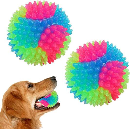 Pet toy ball - 5 cm - Light-up dog ball - Flashing bouncy ball - Interactive light-up - LED pet toy - V1259-DP01-BO-78