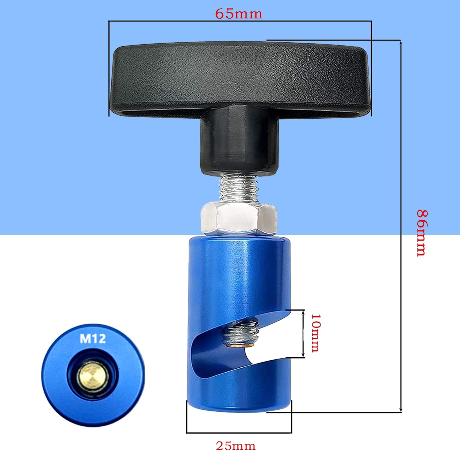 Hefsteunklem - 2 pieces - Bonnet support bar - Boot support - Non-slip device - Lifting bar - Non-slip tool V1259-DP01-BO-80