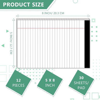 Notebooks - Notebooks - 5x8 inch - Notepads - 6-pack - for work, study, daily notes, checklists, lined V1259-DP01-BO-81