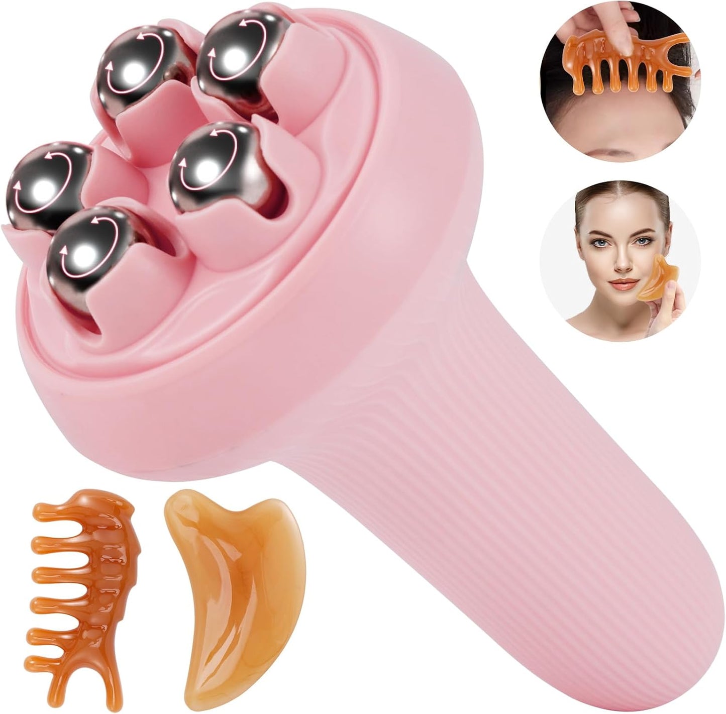 Massager - Portable Lymph Massage Roller - Neck Roller - Massage Tool - Helps Release Muscles, Face and Body V1259-DP01-BO-85