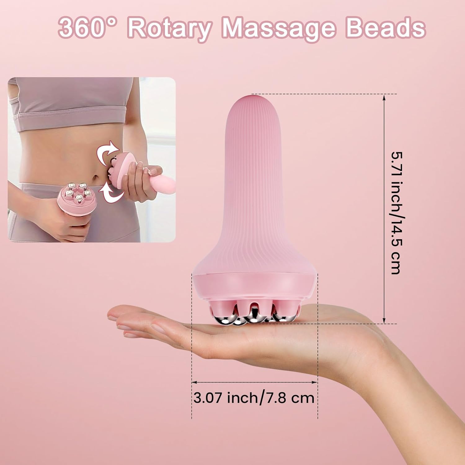 Massager - Portable Lymph Massage Roller - Neck Roller - Massage Tool - Helps Release Muscles, Face and Body V1259-DP01-BO-85