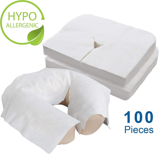 Disposable pillowcase - U-shaped pillow - 35*42cm - White - 100 pillowcases - Ultra soft - Anti-slip layer - V1259-DP01-BO-87