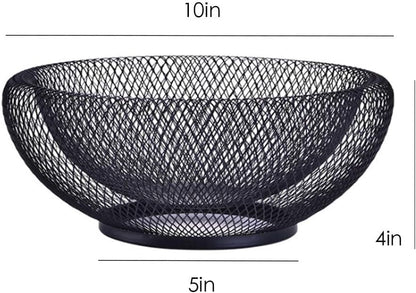 Fruit bowl - Mesh fruit bowl - Decorative fruit basket - Metal - Candy bowl - Suitable for kitchen, V1259-DP01-BO-96