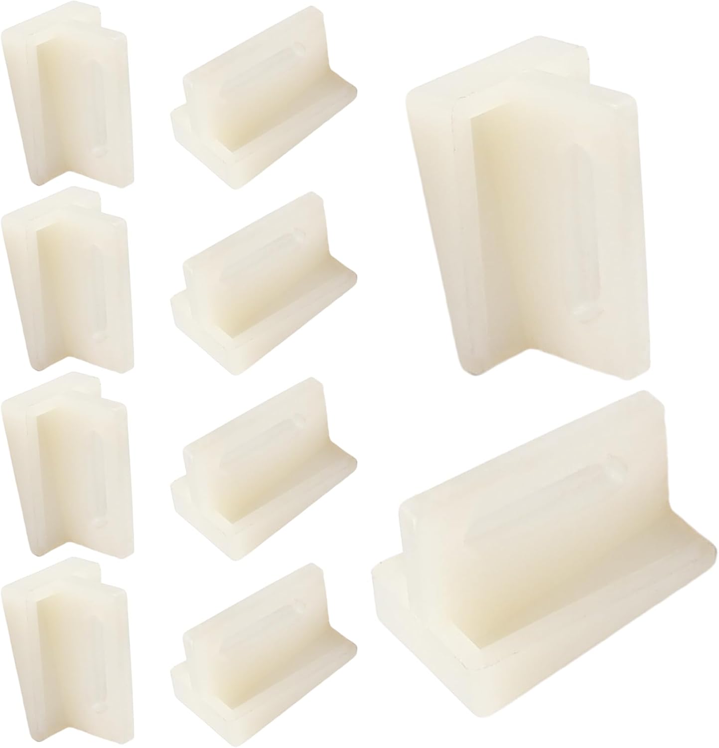 Biaungdo 10 Pack Pocket Door Bottom Guide, White Pocket Door Guide Kits Replacement V1259-DP01-D-103