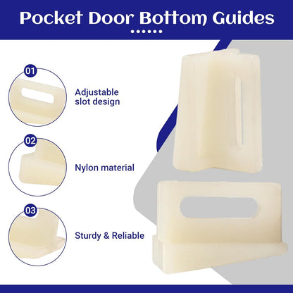 Biaungdo 10 Pack Pocket Door Bottom Guide, White Pocket Door Guide Kits Replacement V1259-DP01-D-103