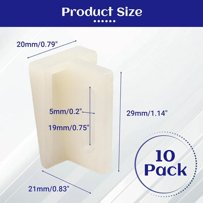 Biaungdo 10 Pack Pocket Door Bottom Guide, White Pocket Door Guide Kits Replacement V1259-DP01-D-103