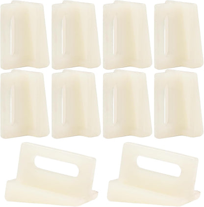 Biaungdo 10 Pack Pocket Door Bottom Guide, White Pocket Door Guide Kits Replacement V1259-DP01-D-103