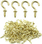 Biaungdo 200 Pcs 1/2" Gold Ceiling Hooks: Metal, Rust Resistant, 200 Mini Screw Hooks for Hanging Lightweight V1259-DP01-D-108