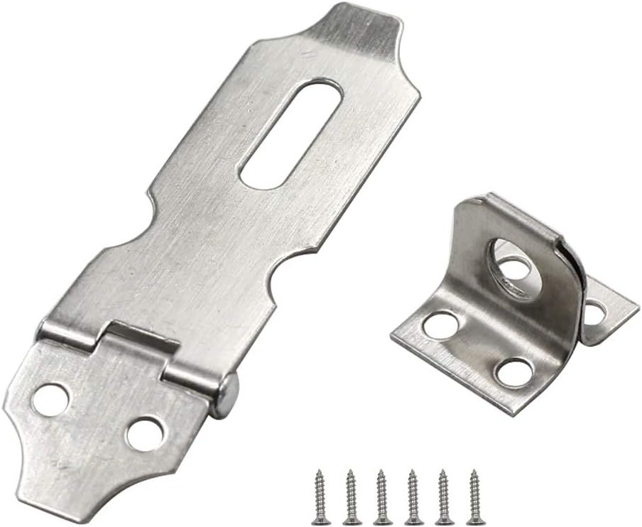 Biaungdo 2" Padlock Hasp Latch Lock Door Clasp Gate Lock Stainless Steel Silver 12 Pack V1259-DP01-D-109